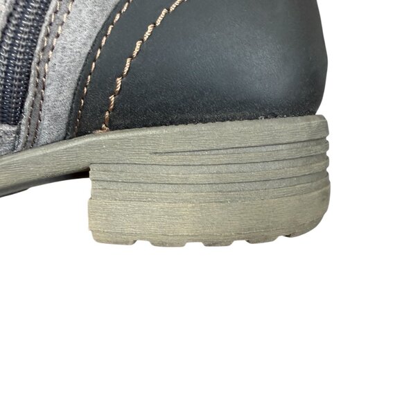 Earth Origins Phoenix leather and suede ankle boot gray brown black size 6 1/2 M - Picture 7 of 12